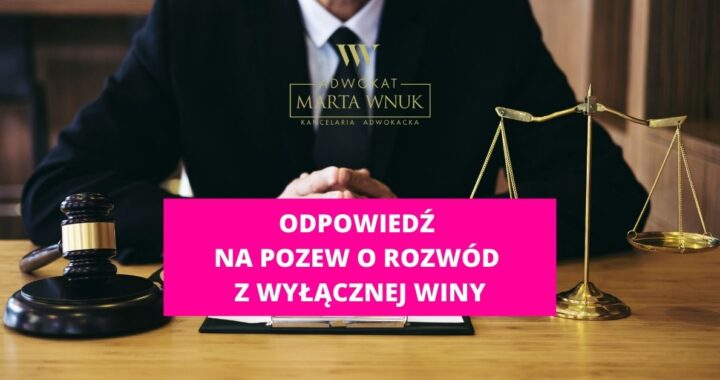 odpowiedź na pozew z wyłącznej winy